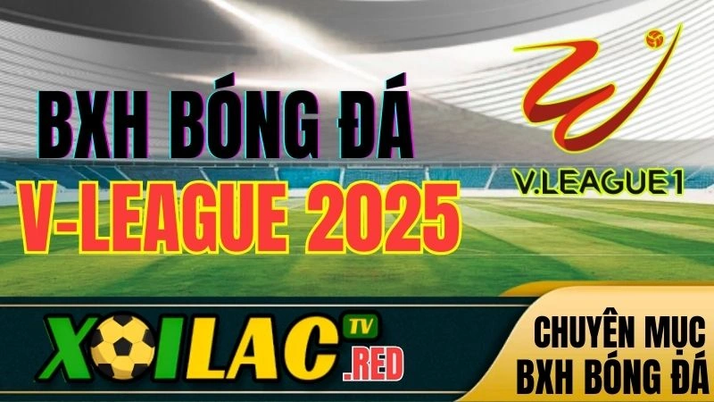 Thứ hạng V-League 2025 cập nhật trực tiếp trên Xoilac TV
