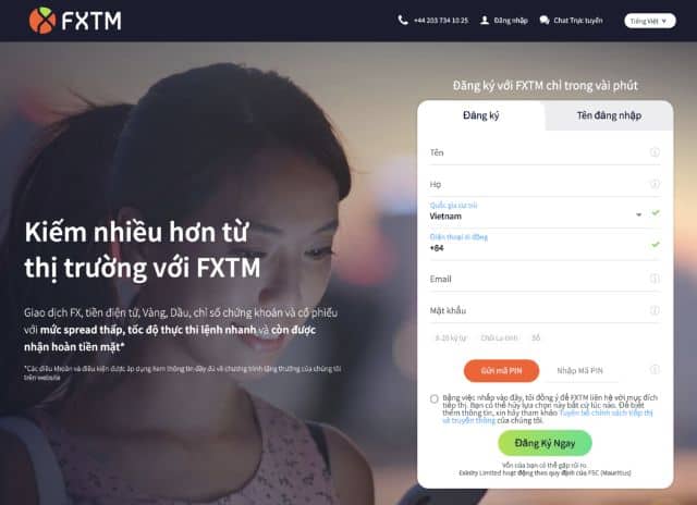 Hướng dẫn đăng ký sàn Ftxm đơn giản