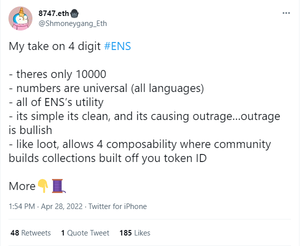 Cơn sốt tên miền NFT trên Ethereum liệu có đi theo “vết xe đổ” của bong bóng dot.com? - ảnh 2 Con sot ten mien NFT tren Ethereum lieu co di theo “vet xe do” cua bong bong dot.com? - anh 2