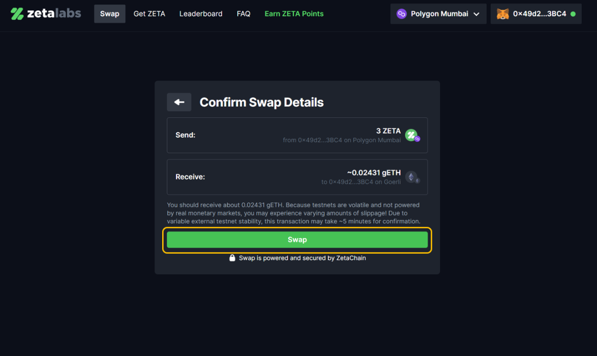 zetachain swap 2